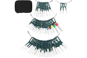 DINYO Upgraded Pin Terminal Removal Tool Kit - 49 pcs, Wire Connector Pin Separation Tool Kit for Automotive Home Equipment