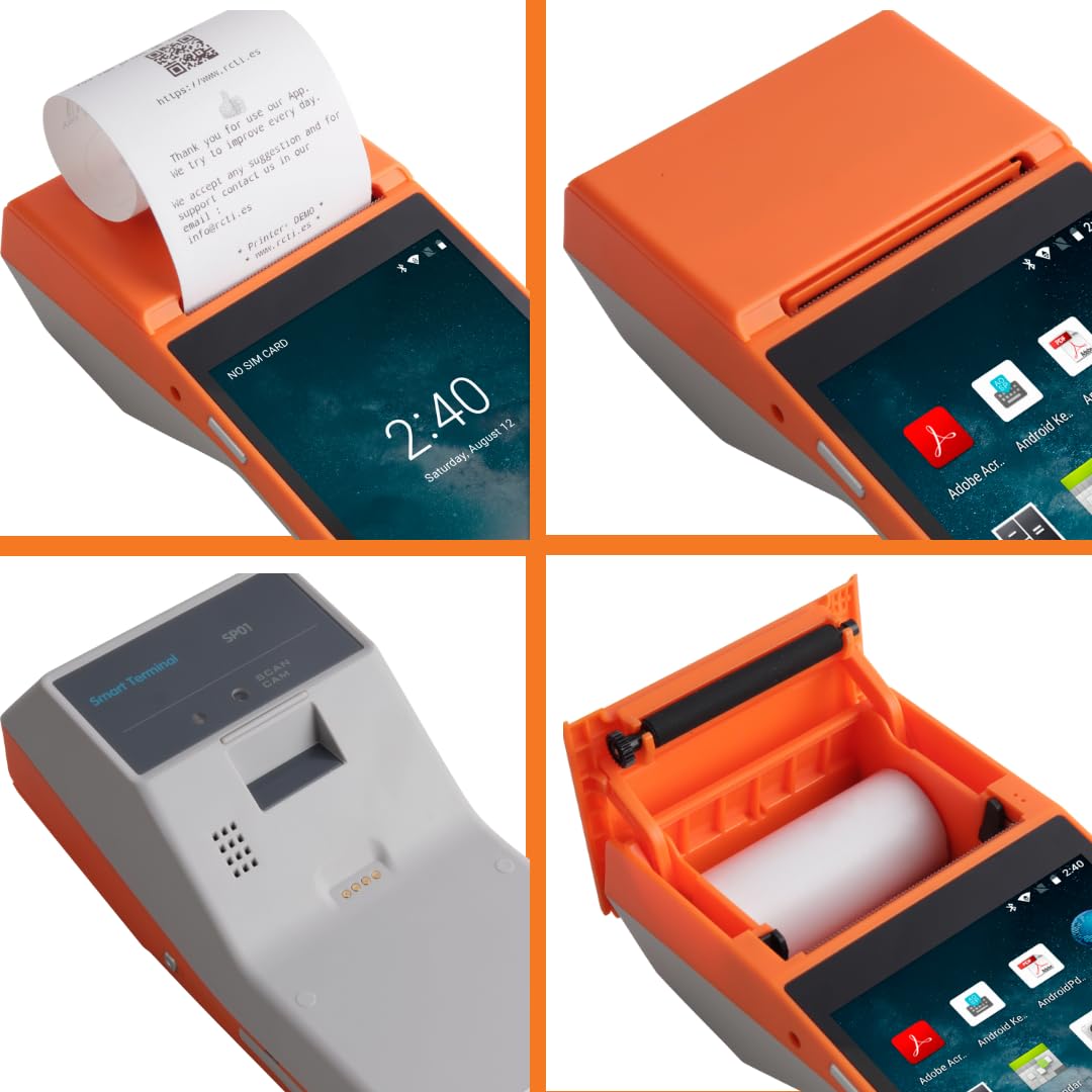 H10 Android POS PDA – 5.5” Touch Screen, 80mm Printer, Barcode Scanner, 4G/Wi-Fi Handheld Terminal