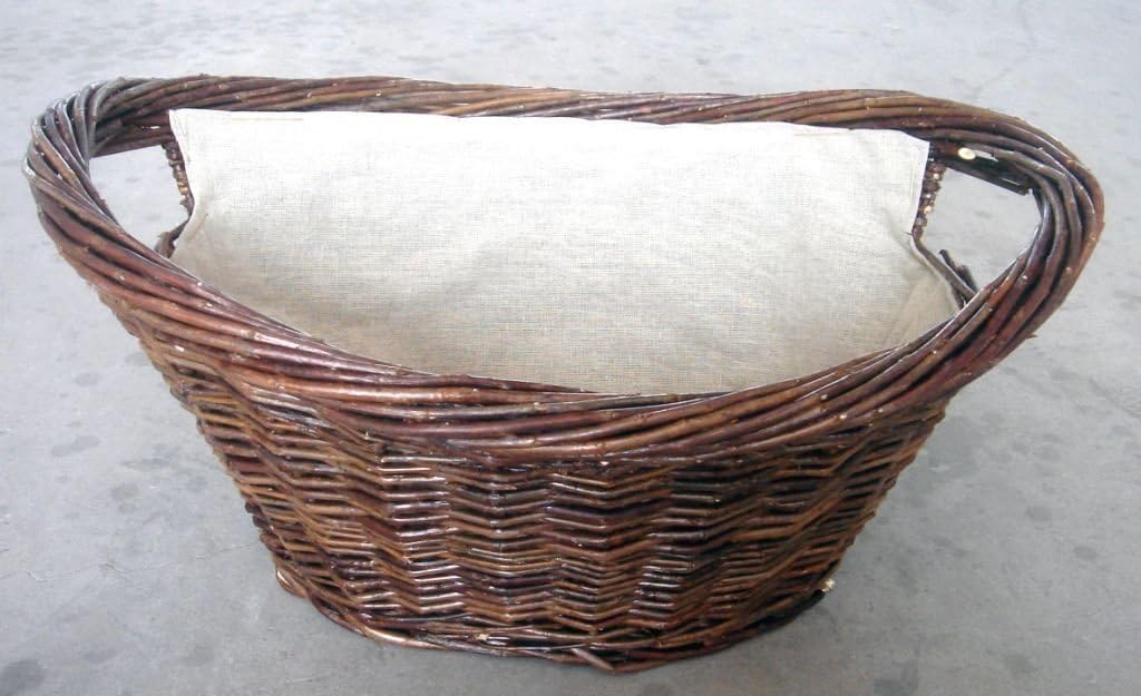 Inglenook Cradle Wicker Basket With Liner