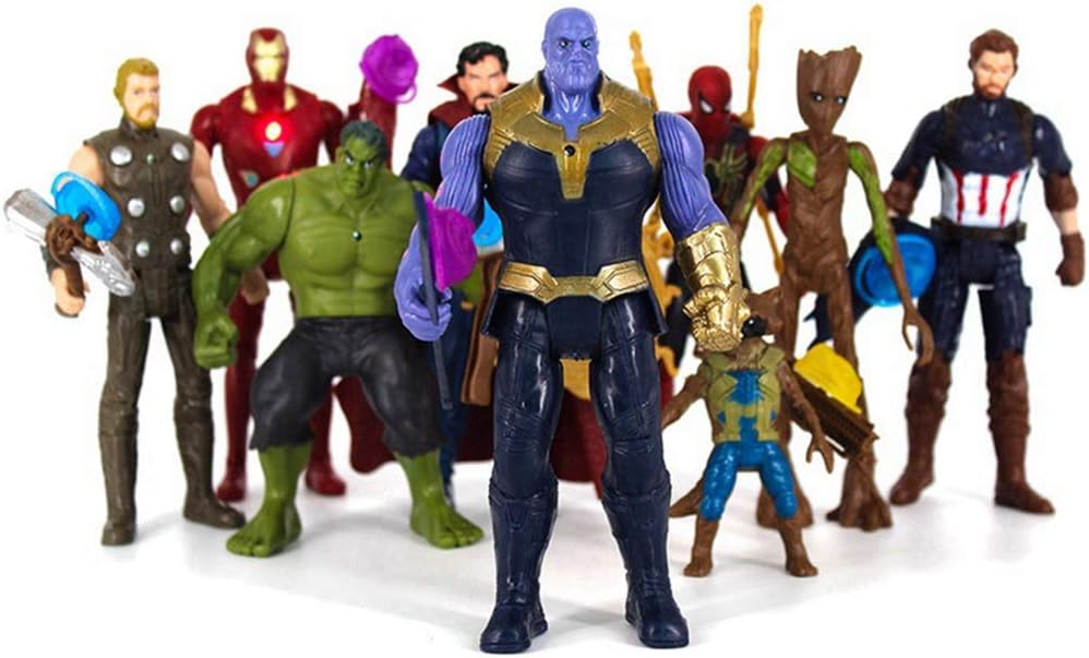 RosewineC Marvel Avengers 3 Infinity War 1/10 pack Super Hero Action Figure Gift Endgame Vinyl Figure Toys(10pcs)