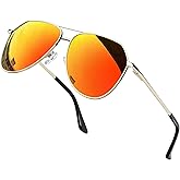 Joopin Polarized Metal Aviation Sunglasses Men, Classic Military Sun Glasses Women, Rectangle Shades UV400 Protection Costume