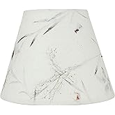 Aspen Creative 58902 Transitional Hardback Empire Shape UNO Construction Lamp Shade in Off White with Leaves and Petals in Pa