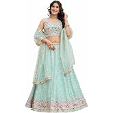 TRENDMALLS Georgette Embroidery Work Lehenga Choli Dupatta Ready to wear