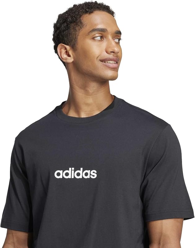 Homme Essentials Linear Single Jersey Shirt, Black/White, S — photo 7 sur 8