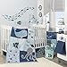 Lambs & Ivy Oceania Aqua/Blue Aquatic 4 Piece Crib Bedding Set