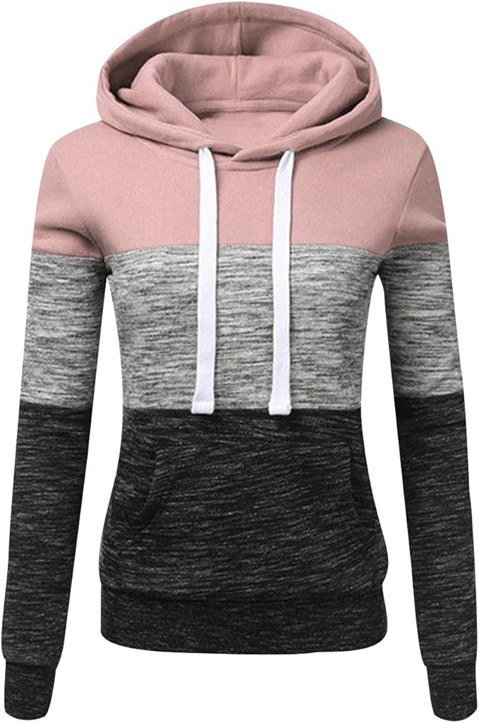 Damen Hoodie Oversize Schwarz - Warmer Kapuzenpullover Mit Taschen Für Winter