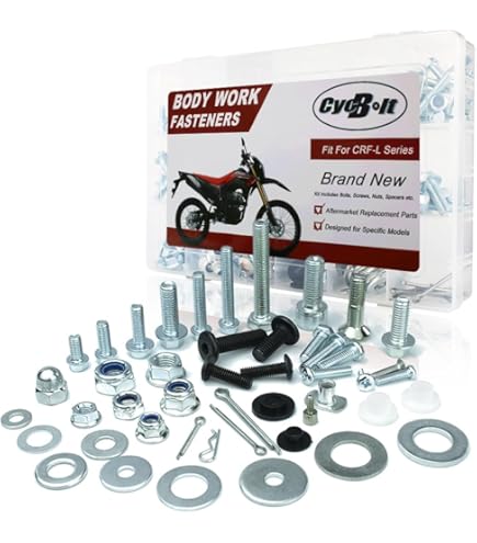 90pc Plastics Body Bolt Kit 90-Piece Full Plastics & Body Bolt Kit For Honda CRF250R – Zinc Plated Steel, All-in-One Set 90pc Full Plastics & Body Bolt Kit Honda Crf250r For Sale - Foto 3