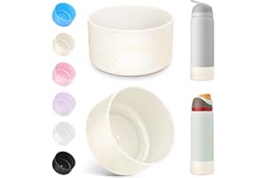 AIRBOAT 2PCS Silicone Water Bottle Boot for Owala 32oz, Protective Bottom Bumper Anti-Slip Sleeve for FreeSip, Twist, and Flip Stainless Steel Bottles, Dishwasher Safe and BPA Free(Shiny Gold)