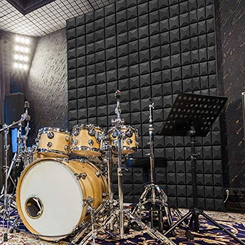 Acoustic foam panels for sound treatment in home studios.