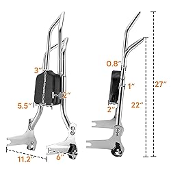 Mofun 27" Height Passenger Backrest Detachable