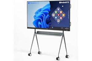 TIBURN HQ Board 75" R2 MAX，Smart Board 4K UHD Touch Screen All-in-One Computer for Office and Classroom with Windows 11 Pro & Open App Ecosystem