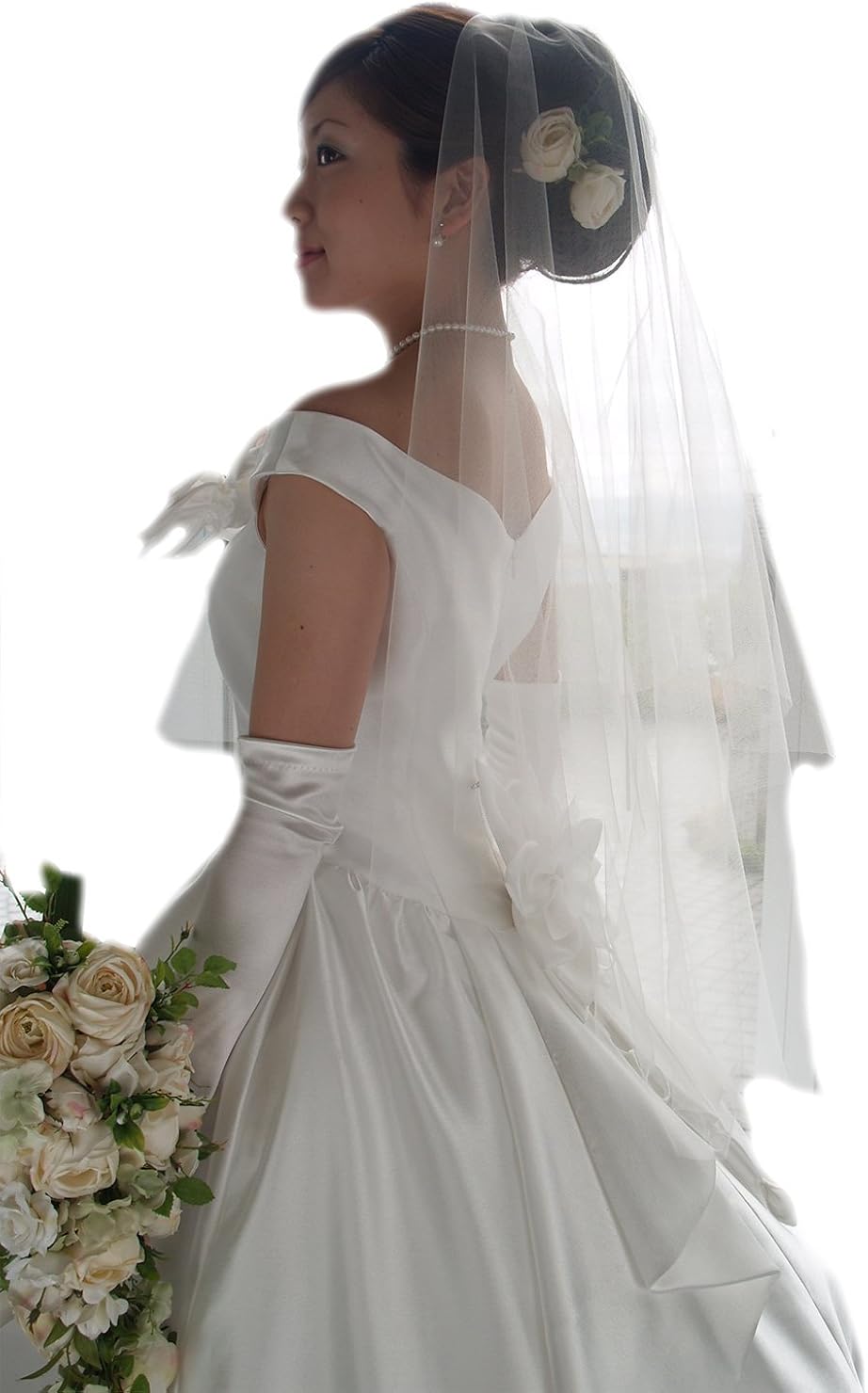 Amazon 手作りベールキット シンプル ミドル丈 オフホワイト ファッション小物 通販