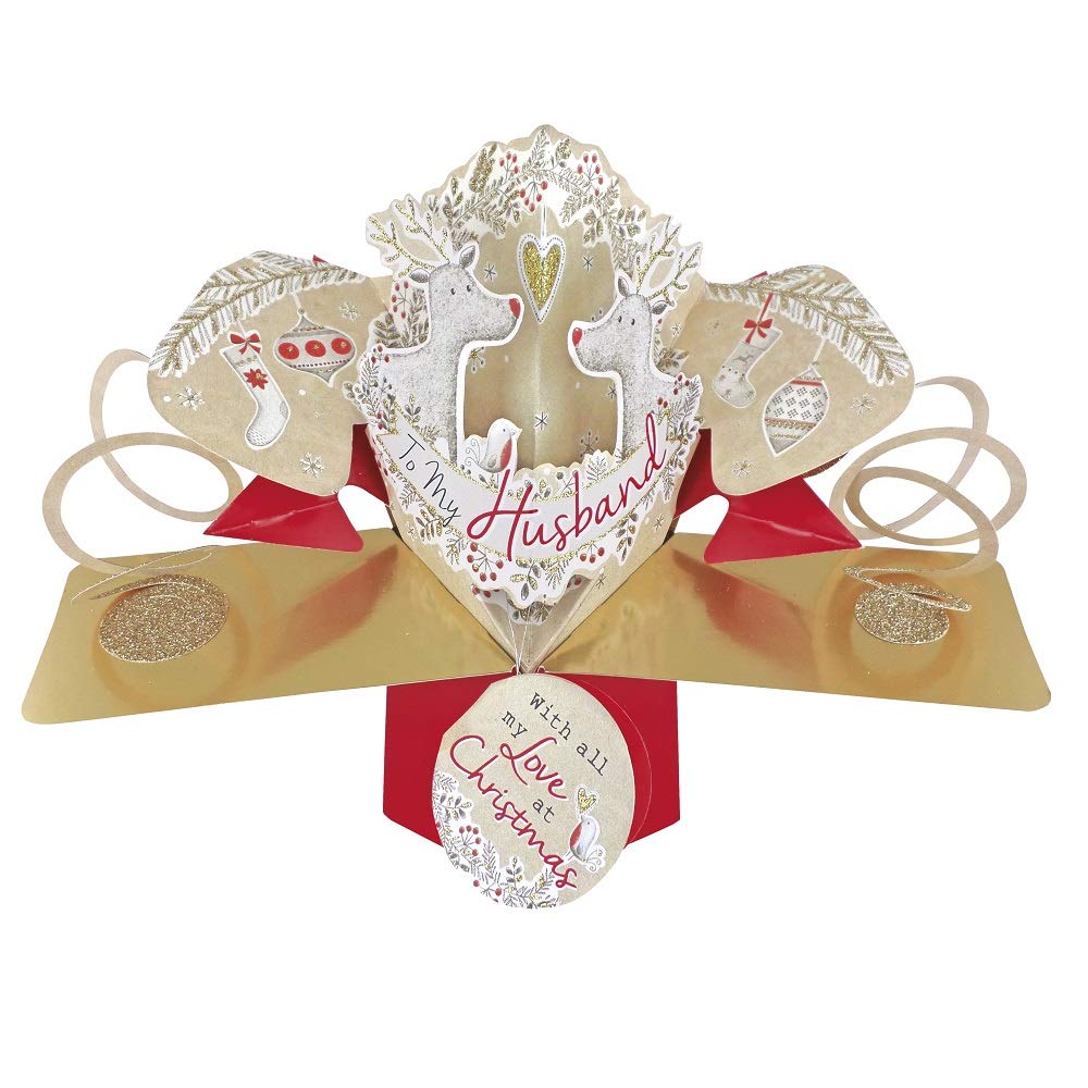 Husband Christmas Pop-Up Greeting Card Second Nature 3D Pop Up Cards