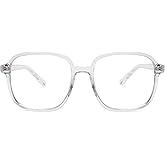 SOJOS Square Blue Light Blocking Glasses Oversized for Women TR90 Frame Filter SJ5081