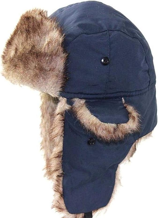 XCLWL Russian hat trooper Ear Flaps Ski Outdoor Cap Winter Warm Bomber