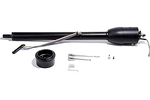 N/D ND Performance 32 inch GM Steering Column Tilt Manual Trans No Key Universal with 9 Hole Adapter Black DM-8503-BK