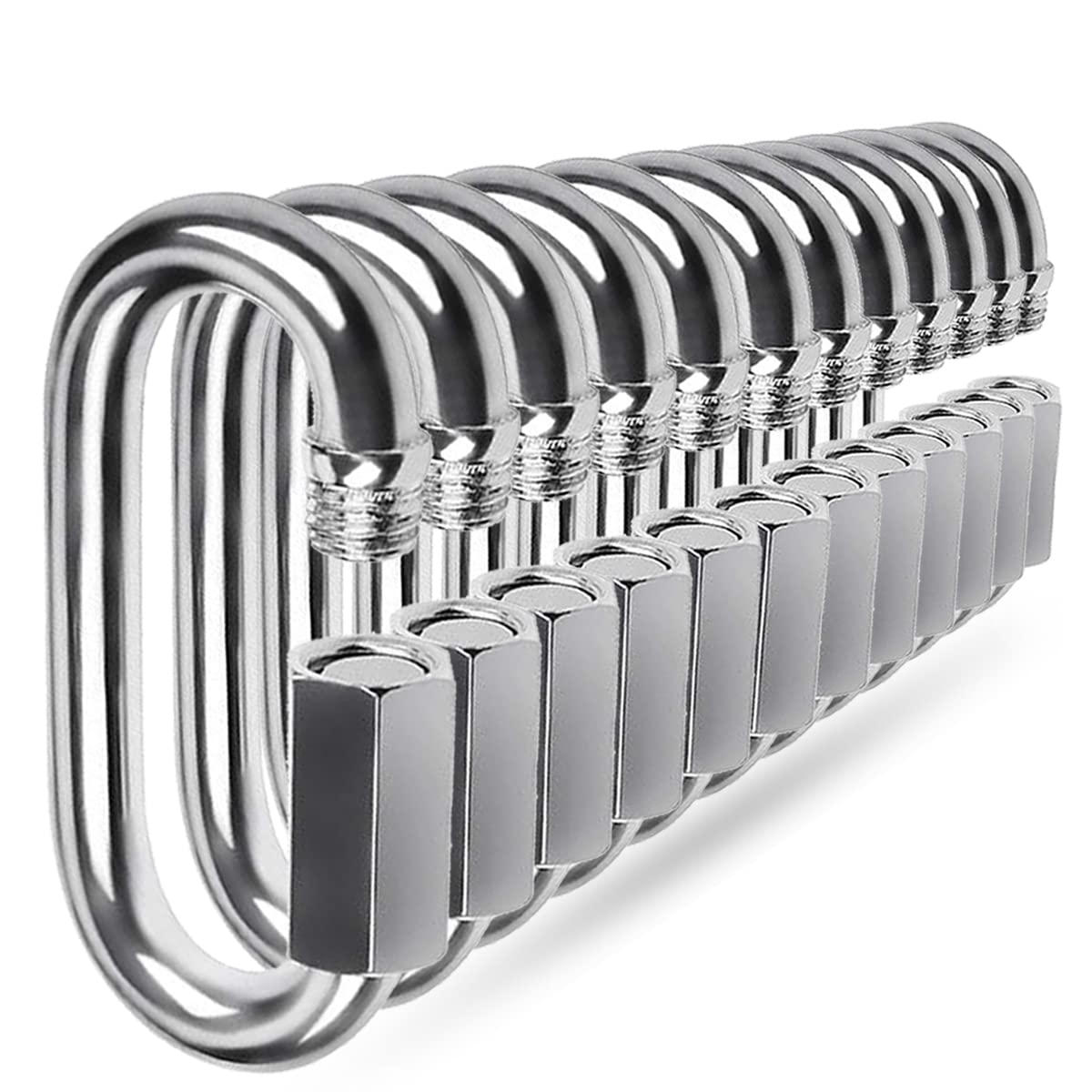 Quick Link, Ekunbuy 304 Stainless Steel Heavy Duty Locking Clips Chain Connector Repair Link Buckle for Swing Outdoor Camping