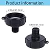 thumbnail image 2 of 2-Pack IBC Tote Water Tank Adapter, 2" NPS To Garden Hose Drain Plug Connector 2 of 6