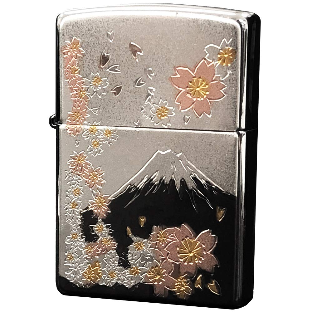 Zippo Ukiyoe Sakura Mt.Fuji Cherry Blossoms Electroforming Japan Limited