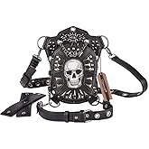Chikencall Gothic Steampunk Waist Bag, Multi-Purpose Tactical Drop Leg Arm Pack for Men and Women, Messenger Shoulder Purse Pouch