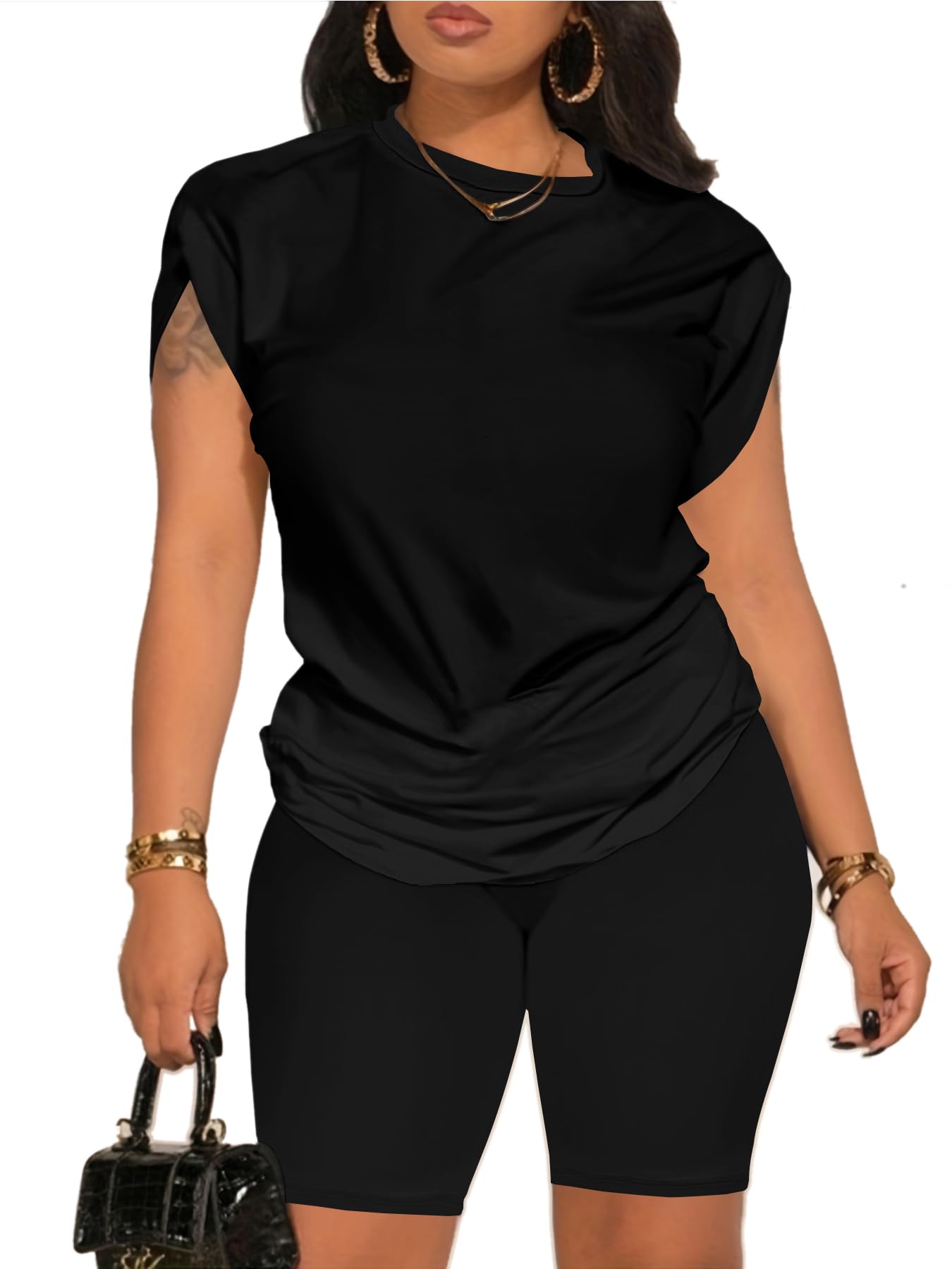 PINSV Women 2 Piece Outfits Summer Sweatsuits Track