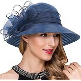 Lady Church Derby Dress Cloche Hat Fascinator Floral Tea Party Wedding Bucket Hat S051