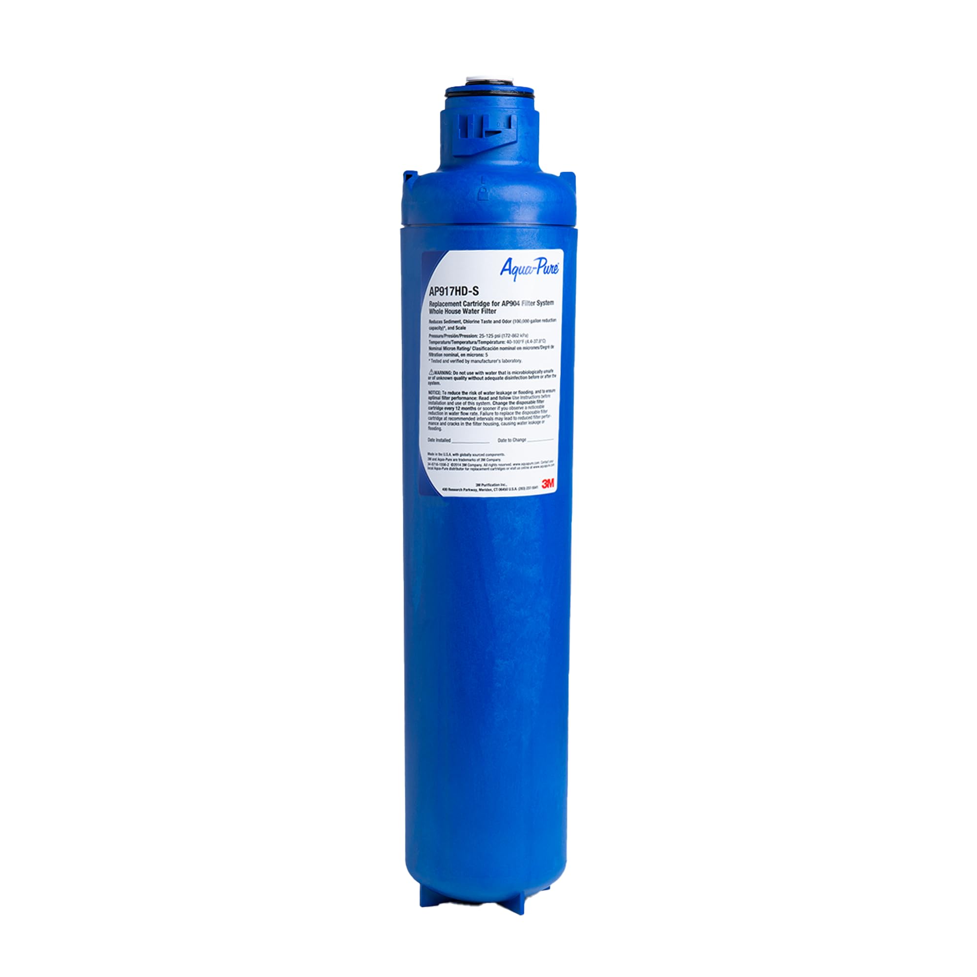 Photo 1 of 3M Aqua-Pure Whole House Sanitary Quick Change Replacement Water Filter AP917HD-S, For Aqua-Pure System AP904, Reduces Sediment, Chlorine Taste and Odor, and Scale