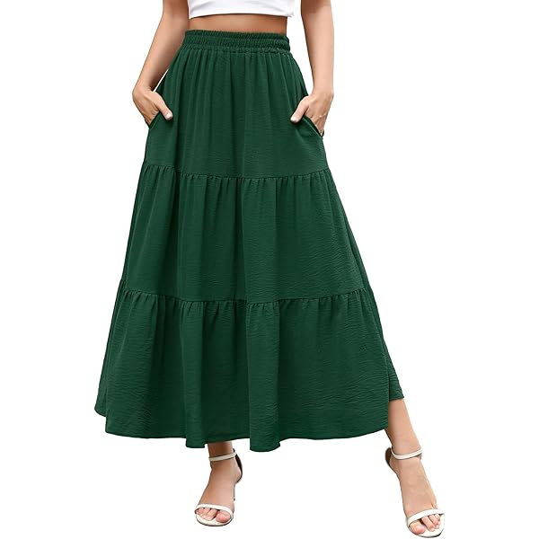 Amazon.com: EeYu Women's 2025 Elastic Waist A-line Maxi