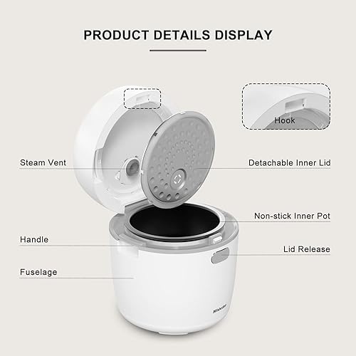 Small Rice Cooker Cup Mishcdea Smart Mini Rice Cooker Cups