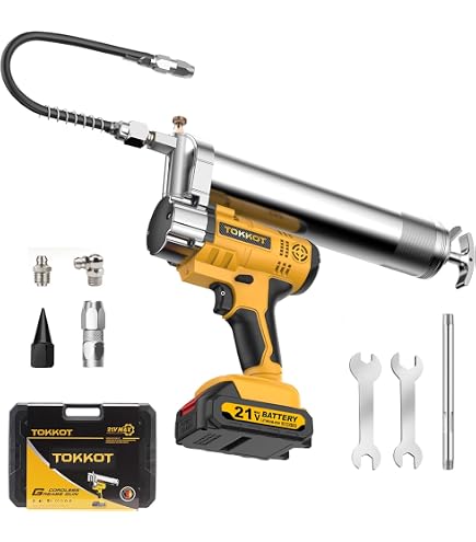 Alloyman 2-in-1 Electric Grease Gun Kit - 6000-12000 PSI, 2x 4.0Ah Batteries, 20oz Capacity