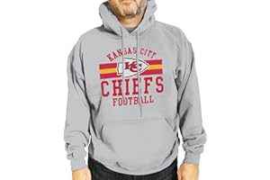 Team Fan Apparel NFL Team Stripe Hooded Sweatshirt- Soft Pullover Sports Hoodie for Men & Women - Made of Cotton & Polyester