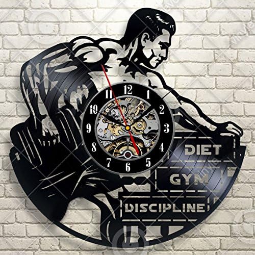Bodybuilding, palestra, orologio da parete, sport, atleta, fitness, regalo per Decorative Vinyl Record Wall Clock This Clock Is A Unique Gift To Your Friends And Family For Any Occasion