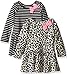 The Children's Place Toddler Girls Drop Waist Dress (Pack of 2), Stripe/Animal Print, 12-18MOS
