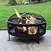 Sunnydaze 30 Inch Bravado Mesh Wood Burning Fire Pit with Spark Screen
