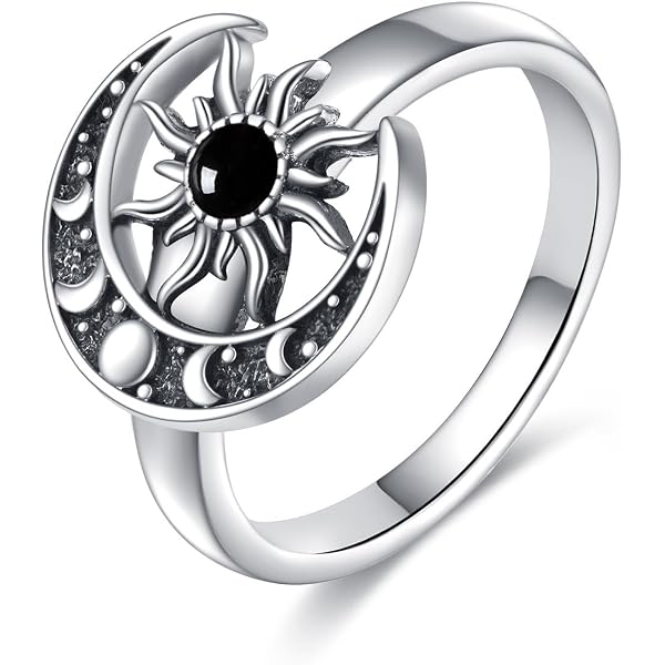 Celtic Knot Sterling Silver Ring - .925 Silver Sun Moon Universe Band For Women Sizes 5-10 - View #5