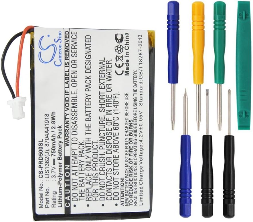 Cameron Sino 750mAh Battery Compatible with Sony Portable Reader PRS-500, Portable Reader PRS-505, Portable Reader PRS-505SC/JP and Others(7/pcs Toolskits Included): MP3 Players & Accessories