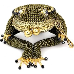 ROVIA DIY Frog Coin Purse Kit Beaded Coin Purse Craft Kit with Kiss Lock, 1 | DIY Beading Craft, Kiss Lock Frame, Lobster Cla
