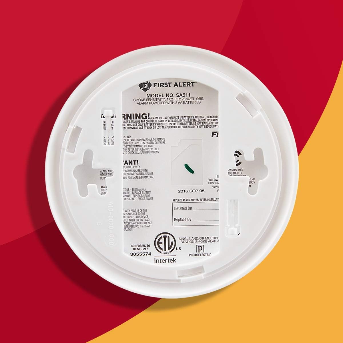 First Alert Smoke Detector Alarm | Battery Powered with Wireless Interconnect | 2-Pack, SA511CN2-3ST - Smoke Detectors - 