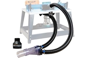 POWERTEC 70488 Dust Collector Fittings, Router Table Dust Collection System w/Y Fitting, Hoses, Reducers Shop Vac Works w/BOSCH PR20EVS, Makita & Porter Cable, Not Compatible with Lift Router Tables