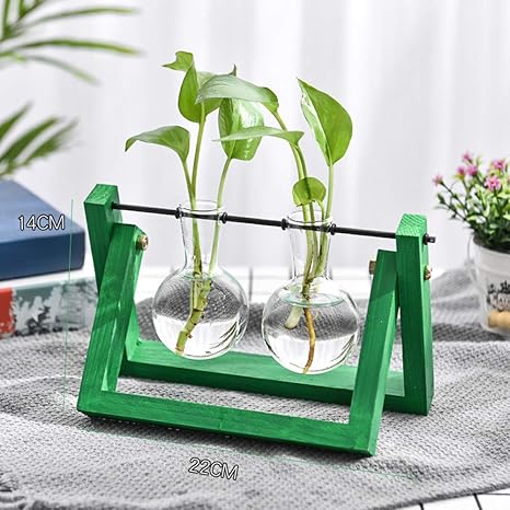 Amazon Isiki 水耕栽培キット 水耕栽培花瓶 木製花瓶スタンド 卓上花瓶 水耕栽培植物 電球形ガラス瓶 植物栽培容器 木製スタンド付き 電球花瓶 オフィス アウトドア 3瓶 グリーン Diy 工具 ガーデン
