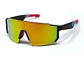 HJX Smart Cycling Glasses with Bluetooth 5.4, 6H Battery, Magnetic Charging - UV400 Sports Sunglasses for Men/Women, Hands-Free Call/Music & Voice Assistant orange