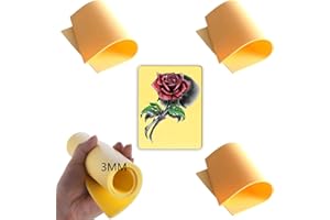 BETYTATTOO Tattoo Fake Skin - Tattoo Practice Skins 3Pcs Double Sides Fake Skin for Tattoo Supplies Tattoo Kit for Beginners and Experienced Tattoo Artists 8"x12"（0.3CM Thick） PATY5-3
