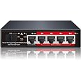 Poe Switch, 5 Port Gigabit PoE+ Switch, Easy Managed Gigabit Ethernet Switch, 4 Poe Ports @52W, 1 Uplink Ports, 1 SFP Slot, A