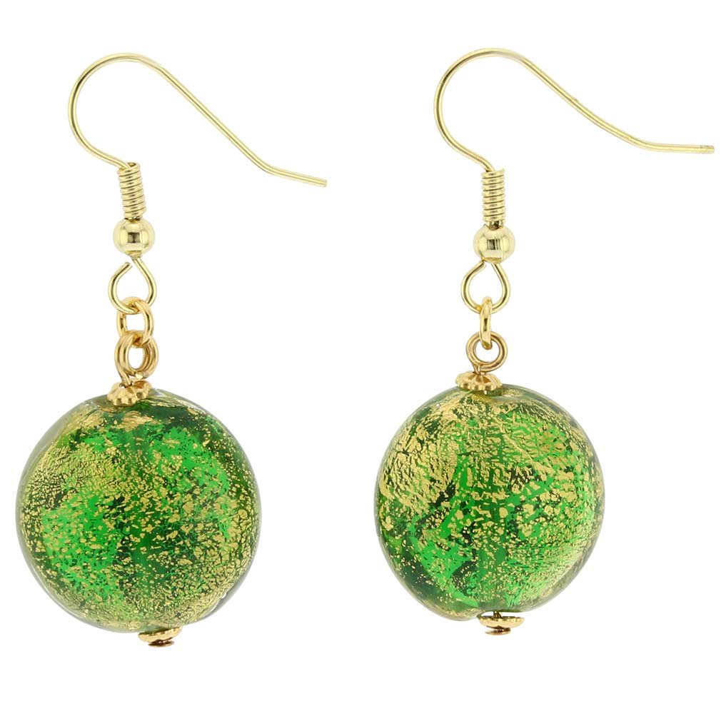 Glass Of Venice Murano Glass Ca D'Oro Earrings - Emerald Green