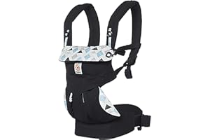 Ergobaby 360 All-Position Baby Carrier with Lumbar Support (12-45 Pounds), Triple Triangles, Premium Cotton
