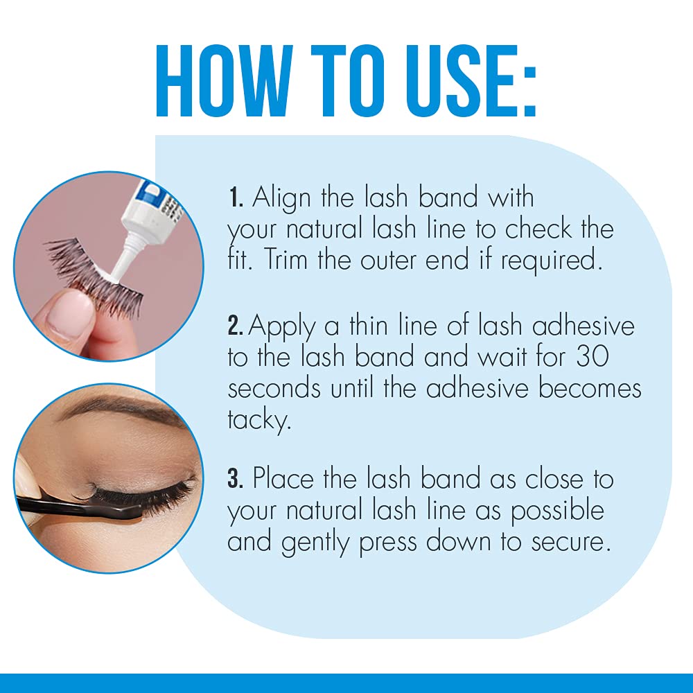 DUO Strip Lash Adhesive, Clear/White - Strong Hold, Waterproof Lash Glue for False Lashes and Lash Clusters, Long-Lasting, Quick-Drying, Invisible Finish, 0.25 oz