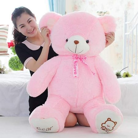 Amazon ぬいぐるみ 特大 くま テディベア 可愛い熊 動物 大きい くまぬいぐるみ 熊縫い包み クマ 抱き枕 お祝い ふわふわ お人形 女の子 男の子 子供 女性 抱き枕 プレゼント ビッグサイズ ピンク ぬいぐるみ おもちゃ