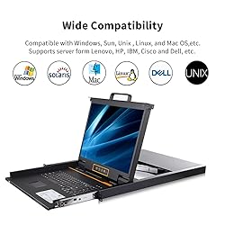 8-Port VGA Rack Mount KVM Console, 19" Rackmount