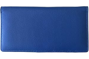 123 CHEAP CHECKS RFID Leather Checkbook Cover With Credit Card Slots and Pen Holder