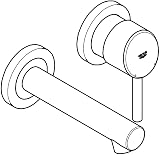 GROHE Concetto 19575001 2-Hole Bathroom Tap 147mm Spout Chrome SilkMove QuickFix view 4